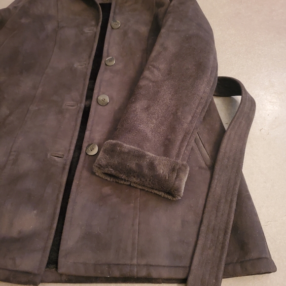 STUDIO LIz Claiborne belted coat - Picture 3 of 10